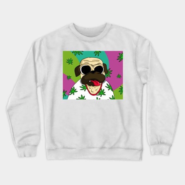 Weed Pug Crewneck Sweatshirt by NatePower1